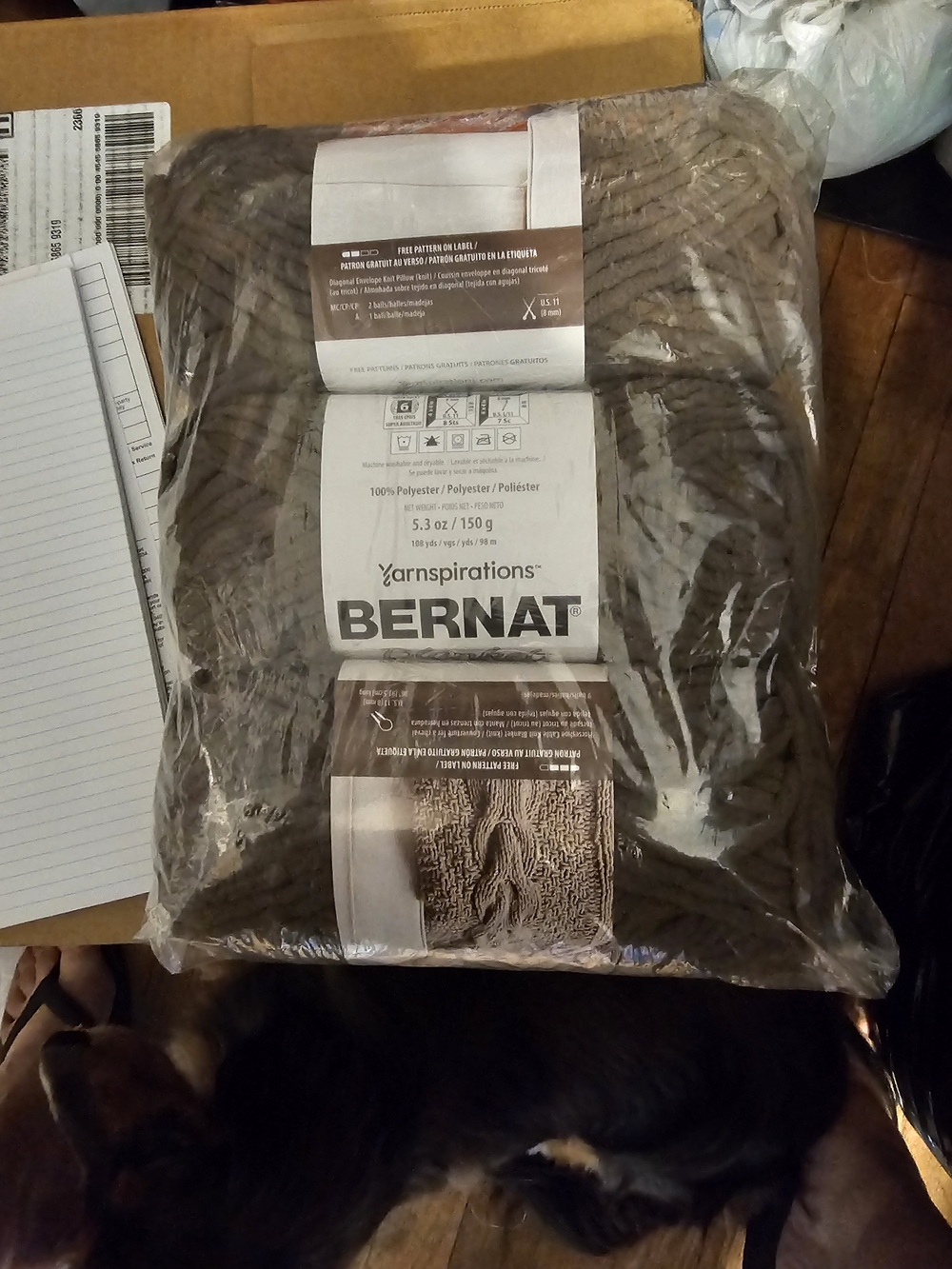 Bernat Yarnspirations Plush Yarn - Brown